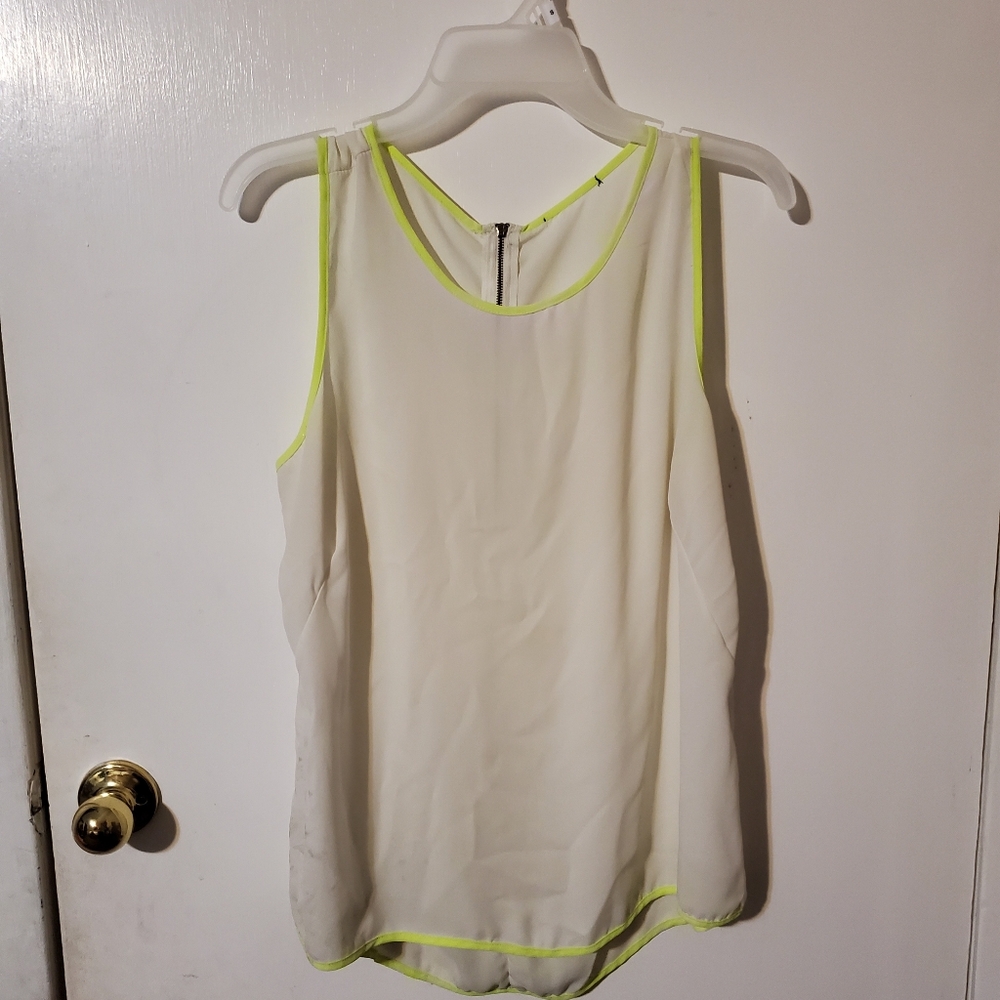 Sheer white tank top